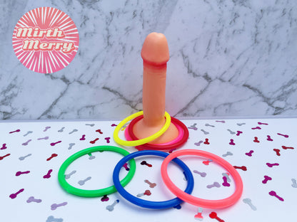 Pecker and Boobie Wine Bottle Stopper, Novelty Party Games Decor, Hens Night Bridal Shower, Hen Party Games, Penis Hoopla Ring