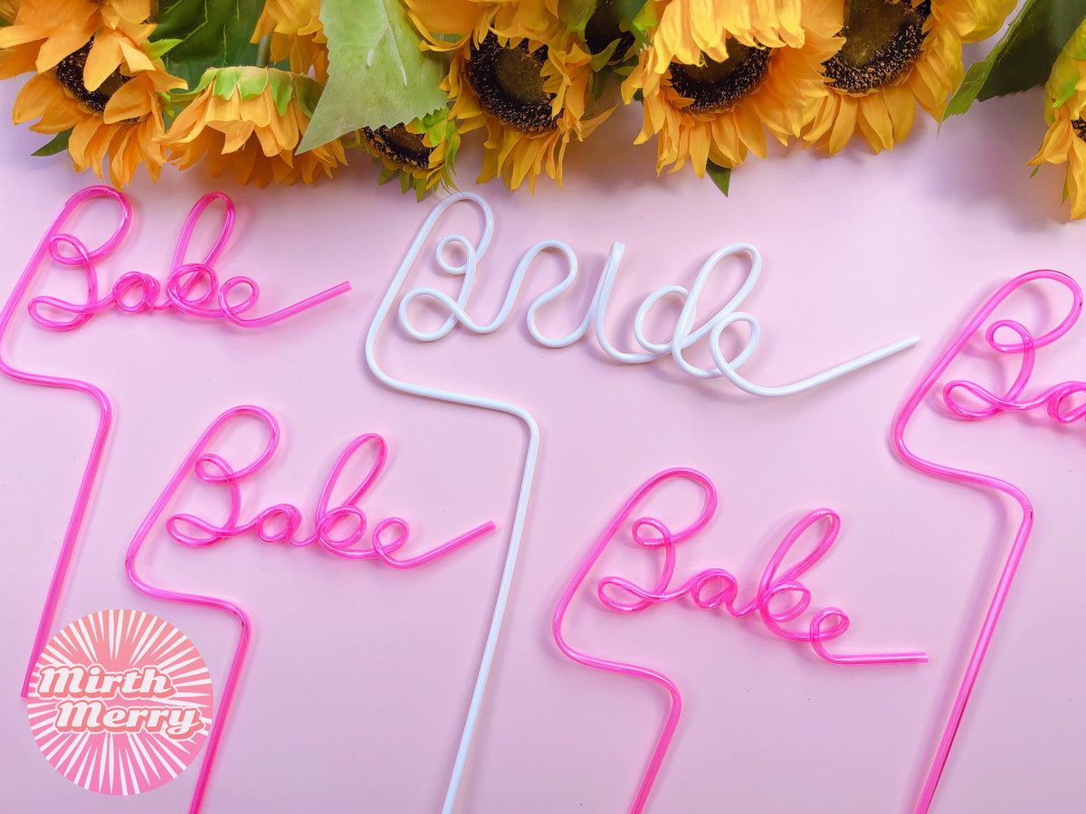 Bride Straw+Babe Straw | Bachelorette Party Favors | Bride To Be Gift | Hen Party Supplies, Bridal Shower Decorations, Bridesmaid Favor