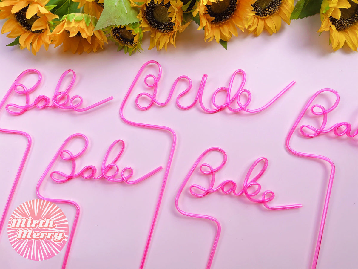 Bride Straw+Babe Straw | Bachelorette Party Favors | Bride To Be Gift | Hen Party Supplies, Bridal Shower Decorations, Bridesmaid Favor