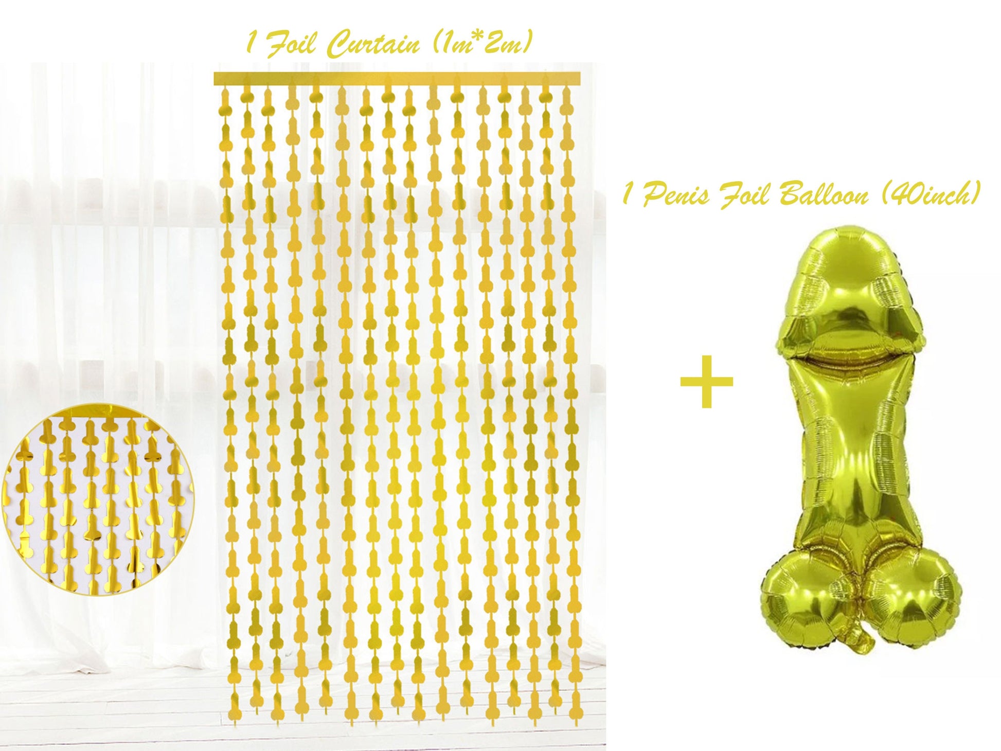Penis Balloon | 40 inch Rose Gold | Bachelorette Party | Same Penis Forever | Penis Tinsel Curtain| Hen Party | Bride to Be Bridal Shower