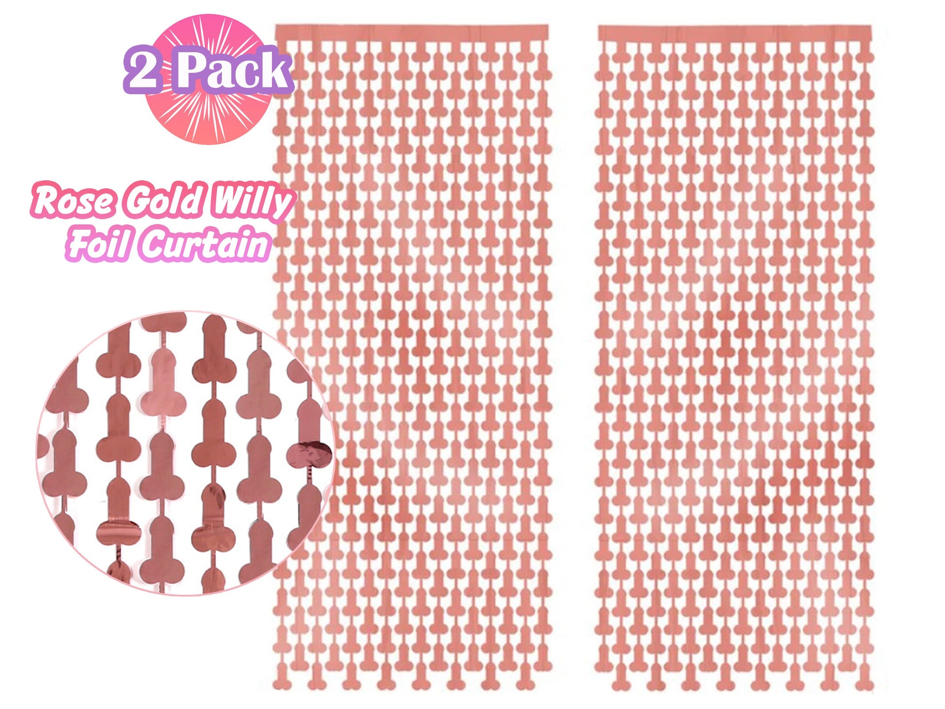 Penis Balloon | 40 inch Rose Gold | Bachelorette Party | Same Penis Forever | Penis Tinsel Curtain| Hen Party | Bride to Be Bridal Shower