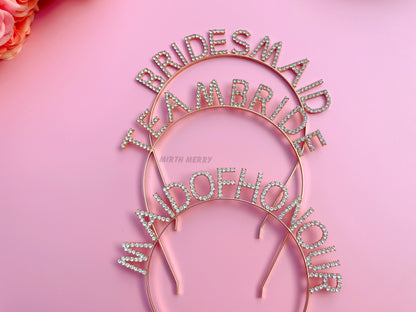 Bride Headband, Bridal Tiara, Gold Bride to Be Head Band, Hen Party, Bride to Be Headband , Bride to Be, Bride Tribe, Team Bride