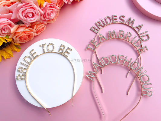 Bride Headband, Bridal Tiara, Gold Bride to Be Head Band, Hen Party, Bride to Be Headband , Bride to Be, Bride Tribe, Team Bride