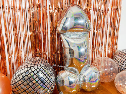 Penis Balloon | 40 inch Iridescent Penis, Rose Gold Penis | Bachelorette Party | Same Penis Forever| Hen Party | Bride to Be Bridal Shower