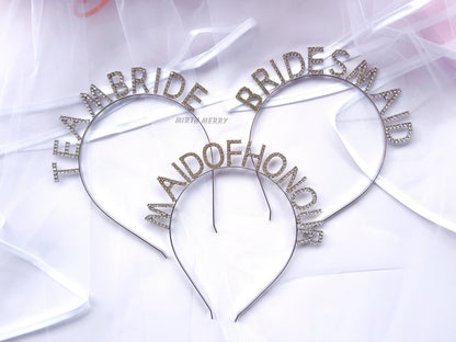 Bride Headband, Bridal Tiara, Silver Bride to Be Head Band, Hen Party, Bride to Be Headband , Bride to Be, Bride Tribe, Team Bride