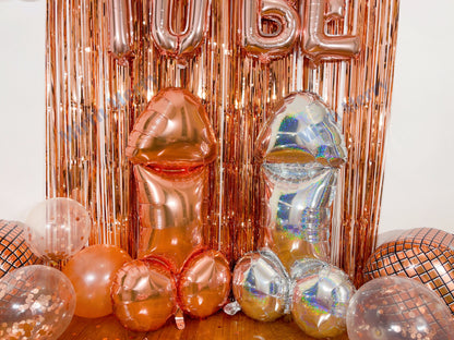 Penis Balloon | 40 inch Iridescent Penis, Rose Gold Penis | Bachelorette Party | Same Penis Forever| Hen Party | Bride to Be Bridal Shower