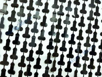 Black Penis Foil Curtain | Foil Fringe Curtain Penis Tinsel, Hen Party Bridal Shower Backdrop, Birthday Backdrop, Photo Booth, Dick Favors