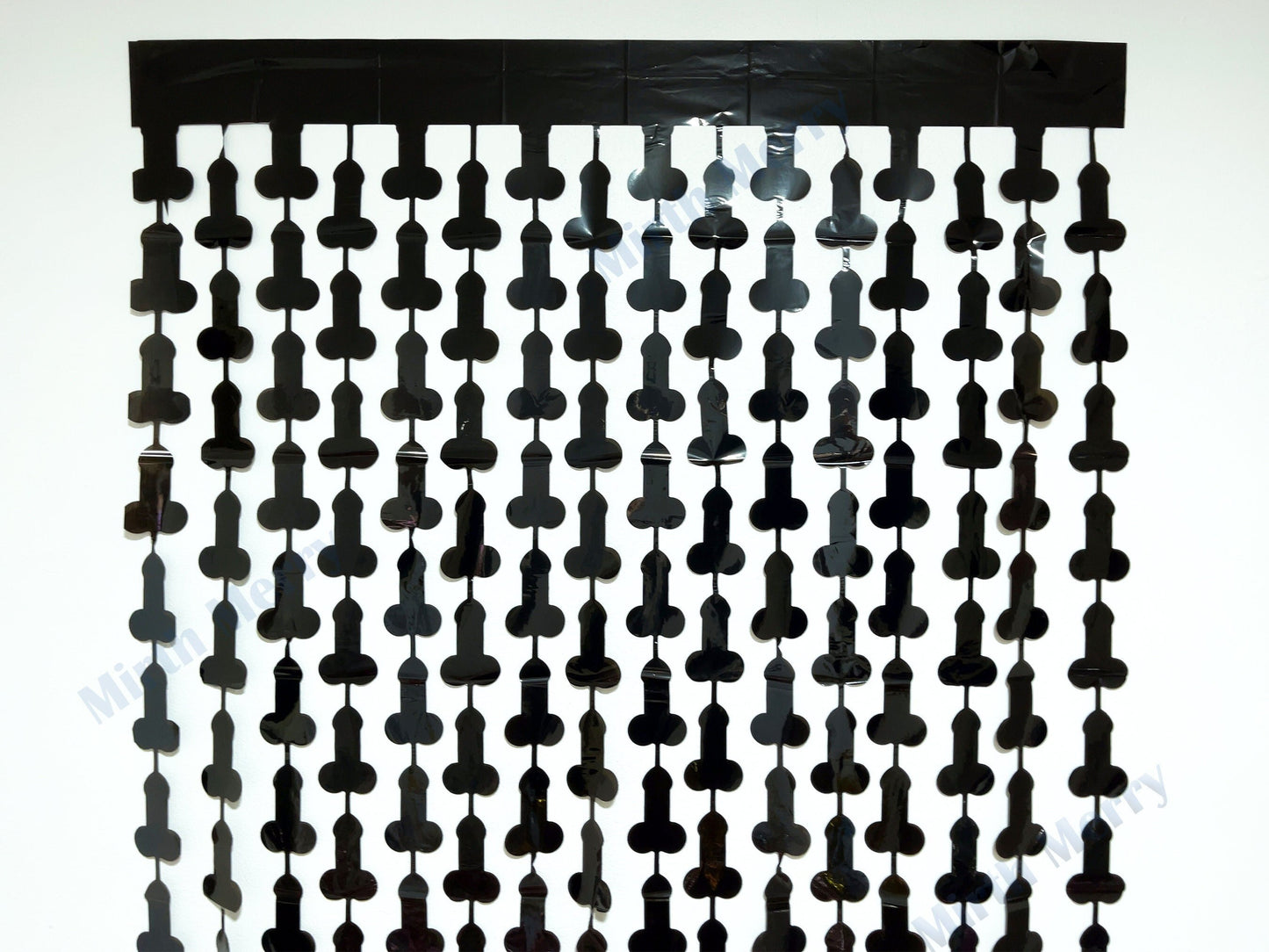 Black Penis Foil Curtain | Foil Fringe Curtain Penis Tinsel, Hen Party Bridal Shower Backdrop, Birthday Backdrop, Photo Booth, Dick Favors