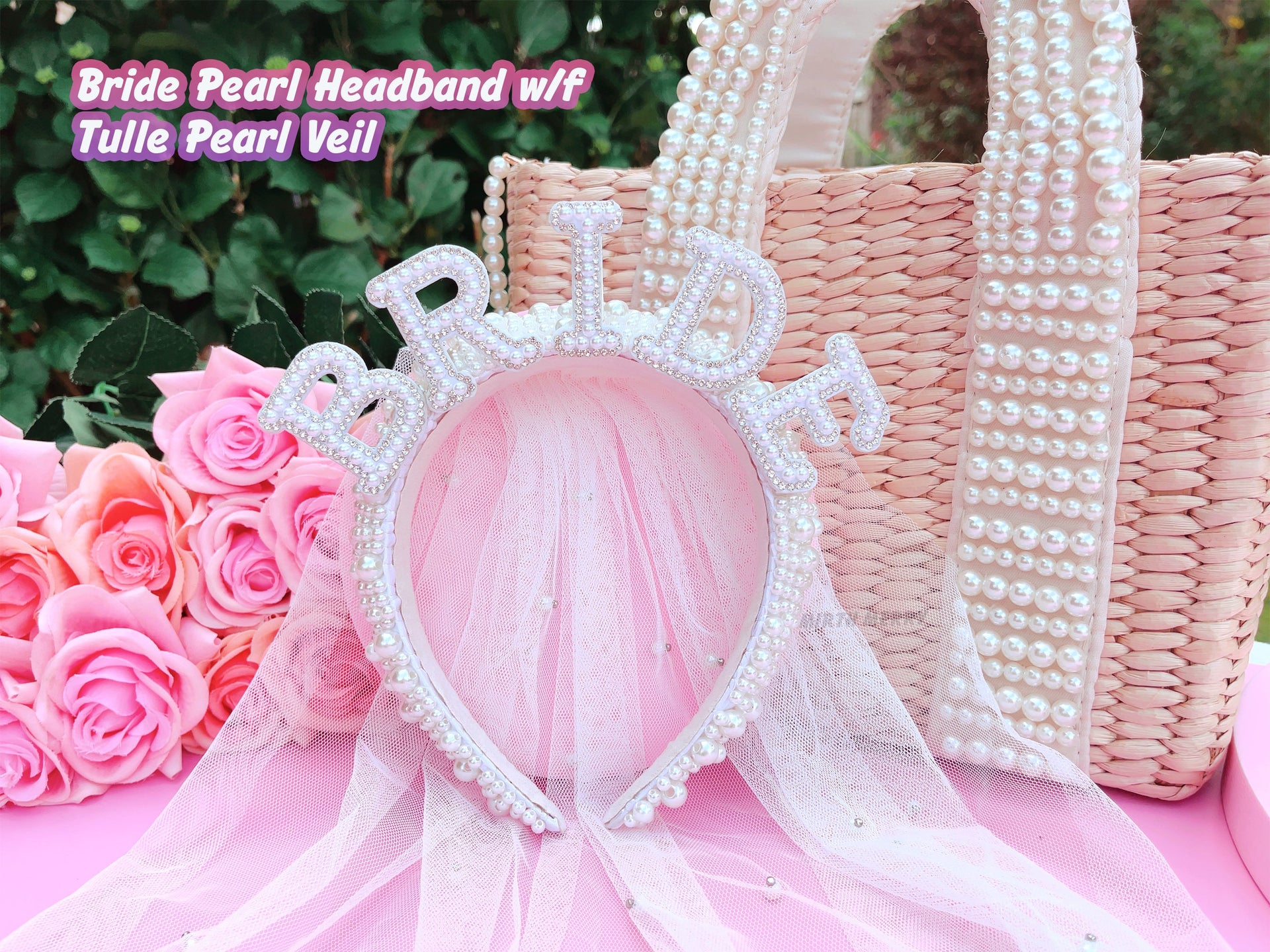 Bride Headband with Pearls