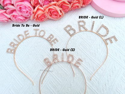 Bride Headband, Bridal Tiara, Gold Bride to Be Head Band, Hen Party, Bride to Be Headband , Bride to Be, Bride Tribe, Team Bride