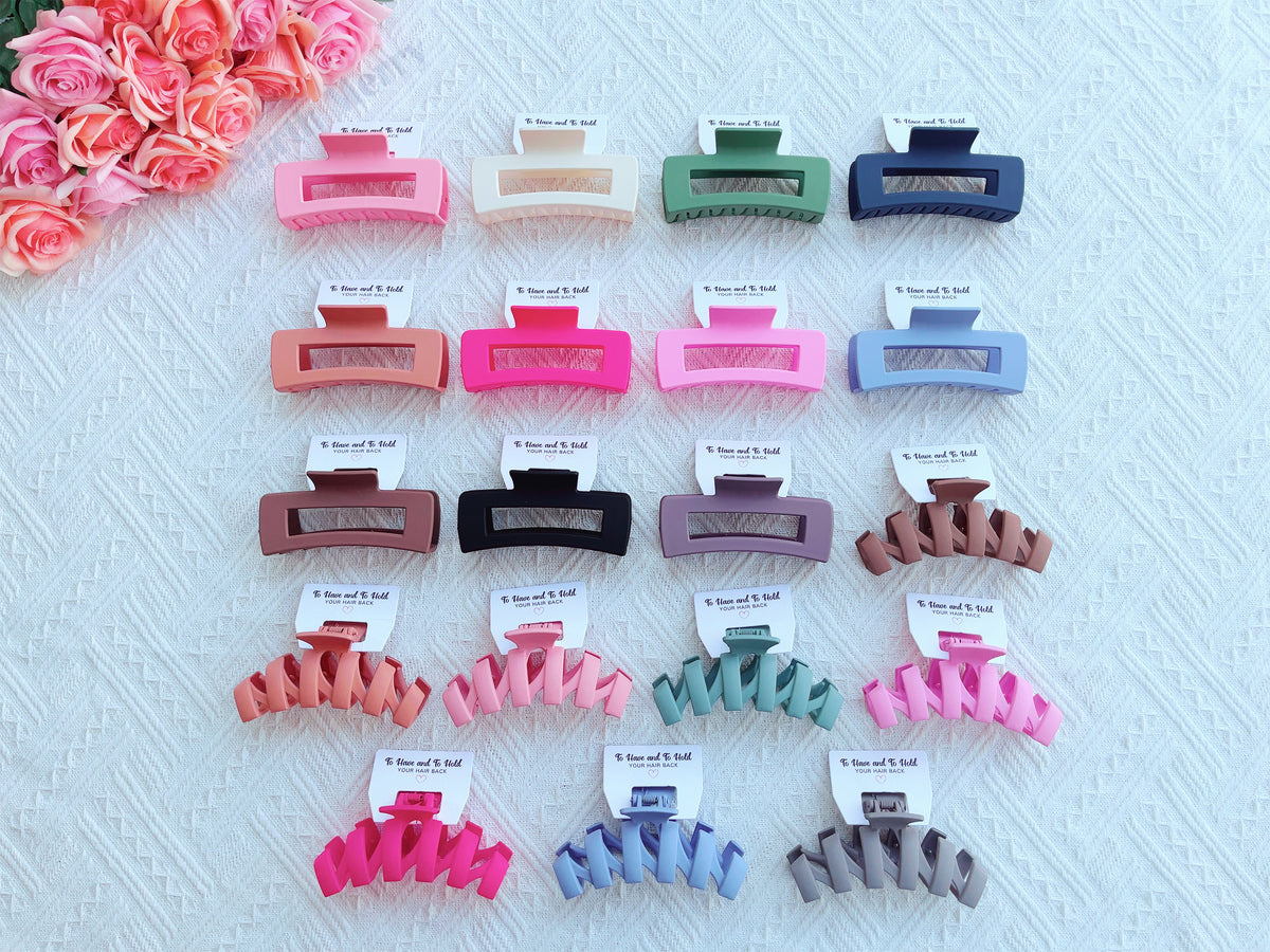 Hair Claw Clip | Hen Party Favors, Bridesmaid Proposal, Bridesmaids Gifts, Bridal hair claw clips, Large Hair Clip for Thick Hair